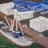 SD CA 1950's, P5M Landing in Bay