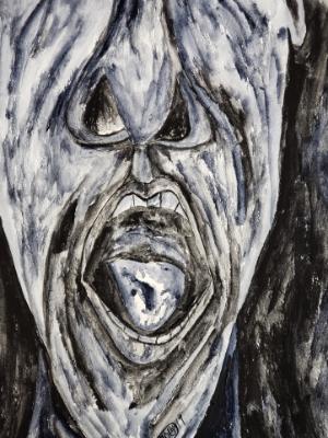 The intensity of their unblinking eyes brought fourth a silent scream. The intensity of their unblinking eyes brought fourth a silent scream.