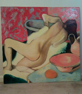 A reproduction of Study of a Nude by Edgar Degas A reproduction of Study of a Nude by Edgar Degas