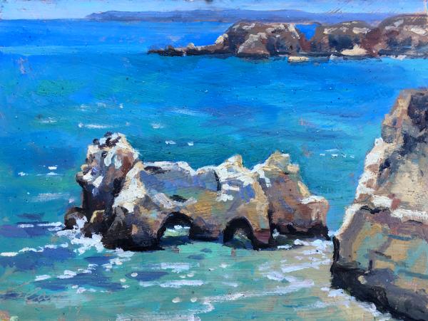 Our Favourite Rocks, The Algarve Coast, oils painted en plein air