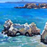 Our Favourite Rocks, The Algarve Coast, oils painted en plein air