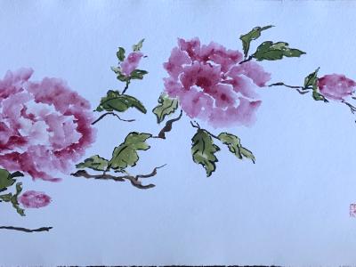 Peonies Blossoms (art" 15x30) (unframed) Peonies Blossoms (art" 15x30) (unframed)