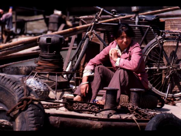 Chinese Barge worker