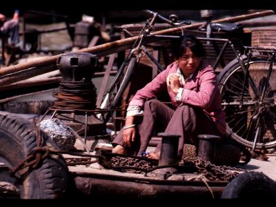 Chinese Barge worker Chinese Barge worker