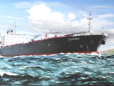 Ecuadorian oil carrier "Zamora", 120cm x 60cm, 2013 Ecuadorian oil carrier "Zamora", 120cm x 60cm, 2013