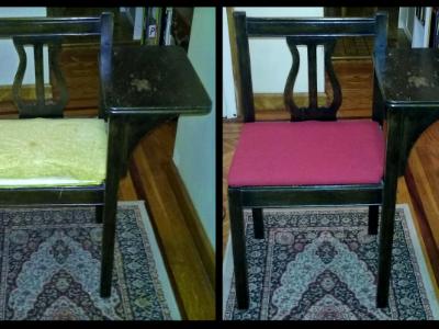 Vintage Telephone Chair - Before & After