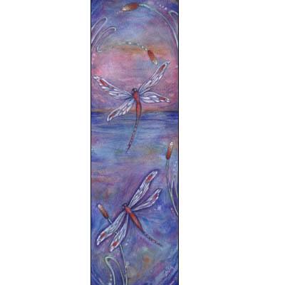 Purple Dragonflies tranquility zen art print