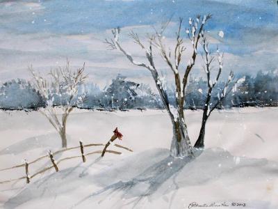 Winter With Cardinal