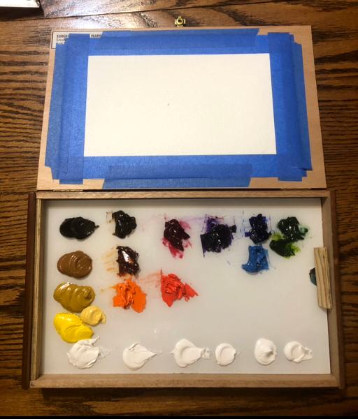 My plein air modified cigar box palette