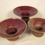 120507.HIM Flower Vases with Wine Glaze