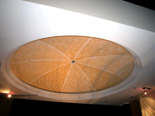 Venetian lace finish on dome ceiling