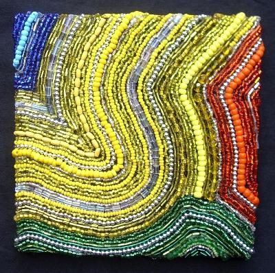 Beaded Square Yellow Beaded Square Yellow