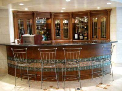 Antiqued bar and cabinets Antiqued bar and cabinets