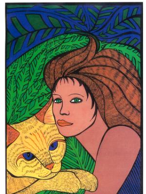 Lady & Cat (sold) Lady & Cat (sold)