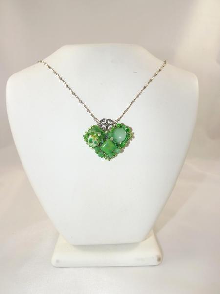 N-85 Green Mosaic Necklace