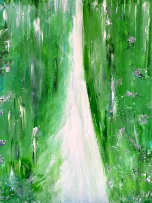 Waterfall morning heavenly mist Waterfall morning heavenly mist