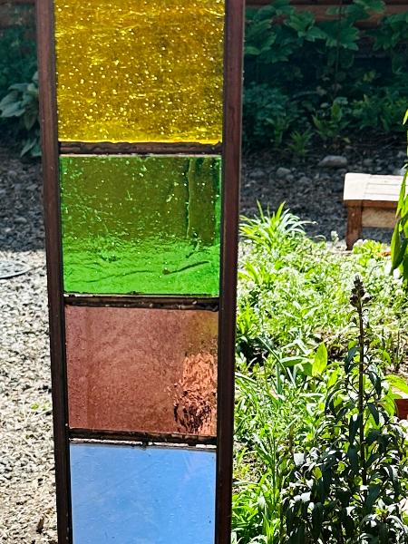 Glass Panel with Gems
