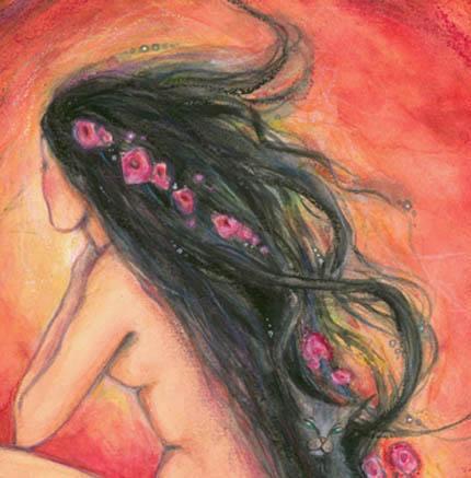 Dusk Goddess original watercolour painting