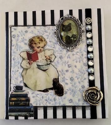 Mini Sweet little Miss Kittie Journal, blank