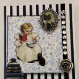 Mini Sweet little Miss Kittie Journal, blank