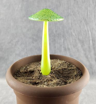 #04152415 mushroom with glass stake 7''Hx4''W $70 #04152415 mushroom with glass stake 7''Hx4''W $70