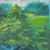 Small Acrylic Green landscape