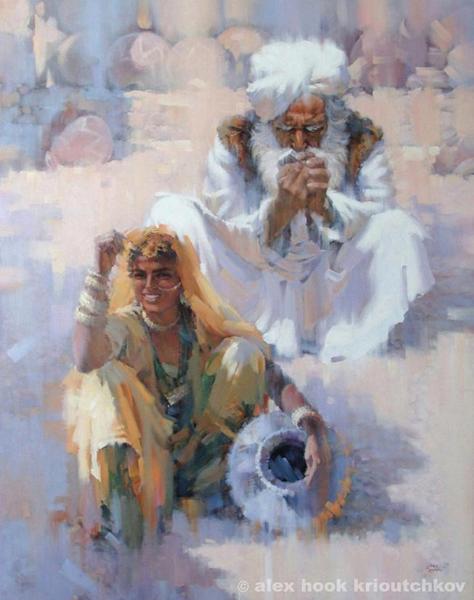 Market  scene II - oil on canvas - 92x73cm