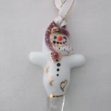 TO22044 - Small Snowman Icicle Ornament - Violet & Plum