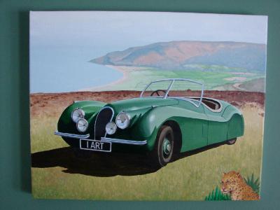 Jaguar on cliff s of dover sold Jaguar on cliff s of dover sold