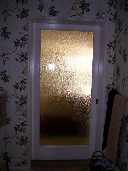 Sliding bathroom door