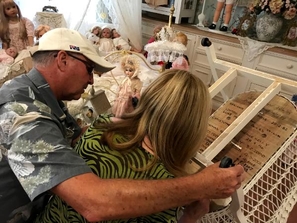 Steve and Eileen writing the last entry