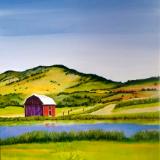 Giclee  22x28".   Red barn on Hogsback Mountain