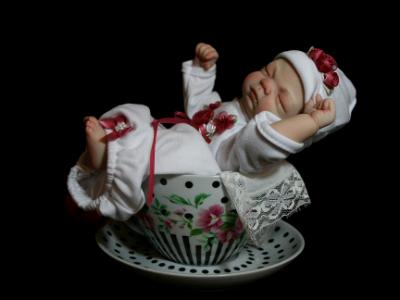 Reborn mini baby ~ 10" sized Teacup Baby ~ ADOPTED/SOLD