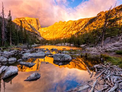 Golden Dream Lake Outlet Sunrise Golden Dream Lake Outlet Sunrise