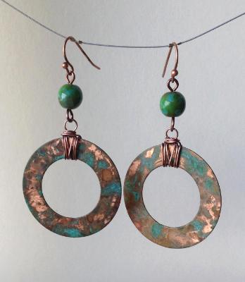 Patinaed Copper Earrings Patinaed Copper Earrings
