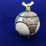 Raku box with dots