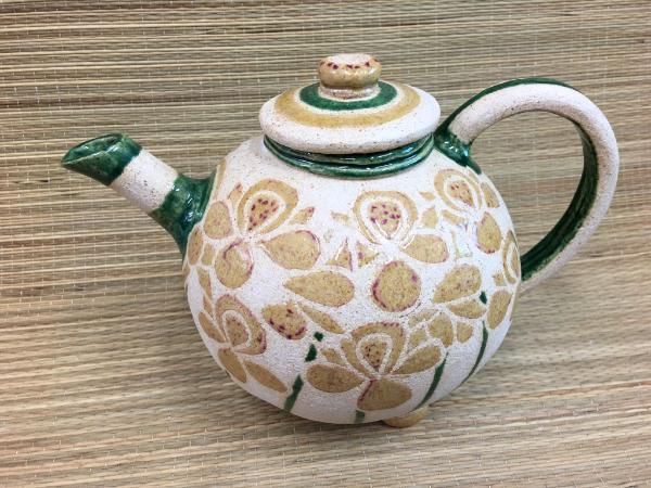 Yellow Orchid Teapot 