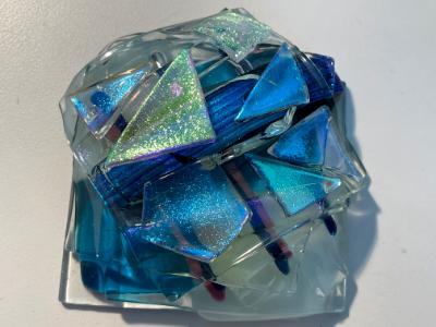"PRESTO" Dichroic Glass Mini Paperweight