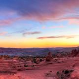 Delicate Arch Sunset Panorama (click for full width)