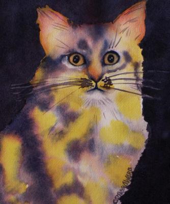 Scaredy Cat. (watercolor) Scaredy Cat. (watercolor)