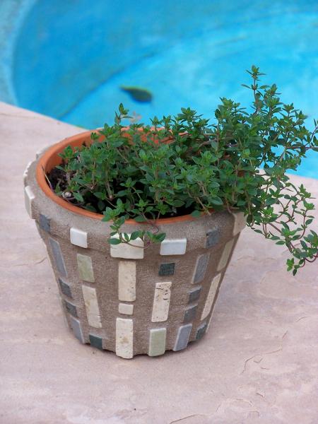 Thyme Mosaic Pot 5"