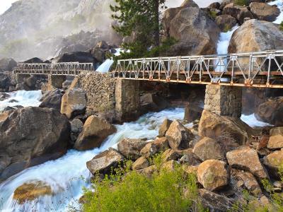 Wapama Falls Misty Bridge Wapama Falls Misty Bridge