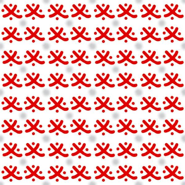 X Pattern in red