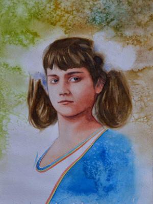 Portrait of Romanian gymnast NADIA COMANECI, 40cm x 25cm, 2015 Portrait of Romanian gymnast NADIA COMANECI, 40cm x 25cm, 2015