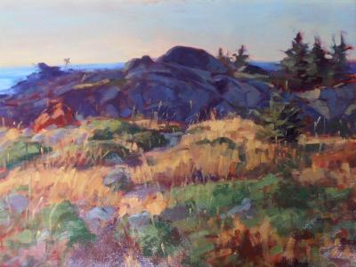 The Rock at Lobster Cove in September 18x24" oil sold The Rock at Lobster Cove in September 18x24" oil sold