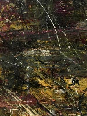 Matted Mini Abstract #27 (Olive Series 19-28) Matted Mini Abstract #27 (Olive Series 19-28)