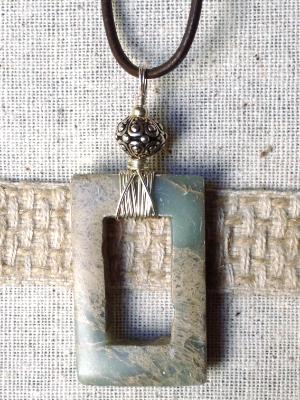 Impression Jasper and Silver Pendant Impression Jasper and Silver Pendant
