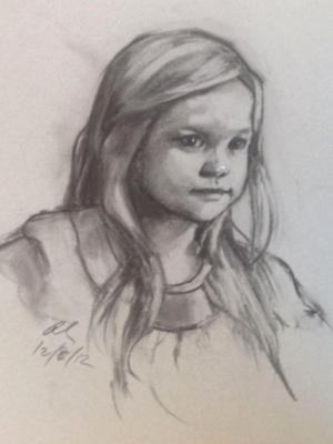 Young Girl 12x16" charcoal Young Girl 12x16" charcoal