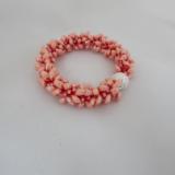 B-61 pearly peach spikey bracelet