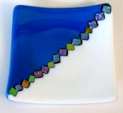Egyptian blue and white with dichroic decoration Egyptian blue and white with dichroic decoration